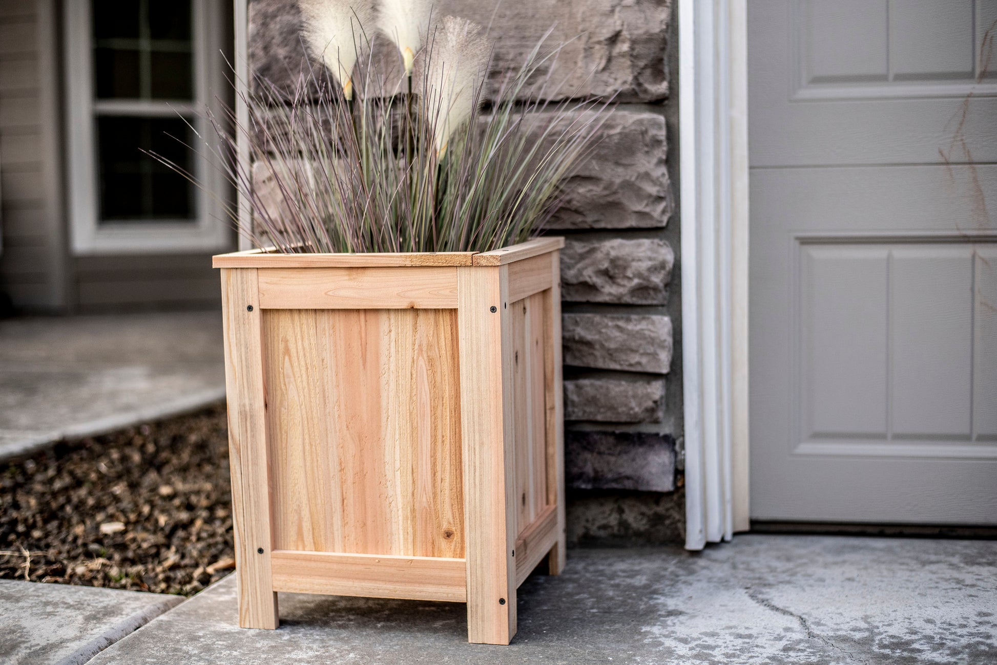 Natural Cedar Planter Boxes - 20W x 26L x 17H