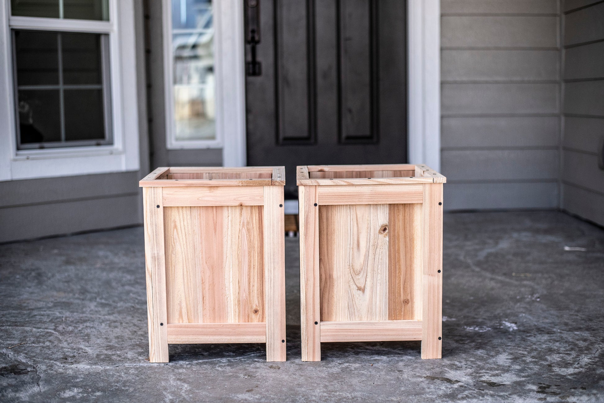 Natural Cedar Planter Boxes - 20W x 26L x 17H