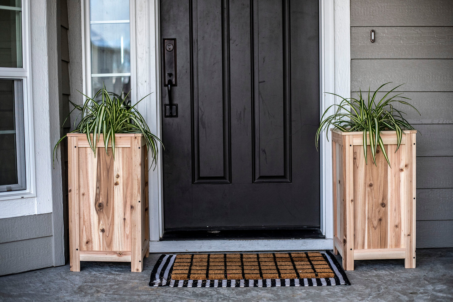 Tall cedar planter box - 27” tall, 14.5” x 14.5” wide