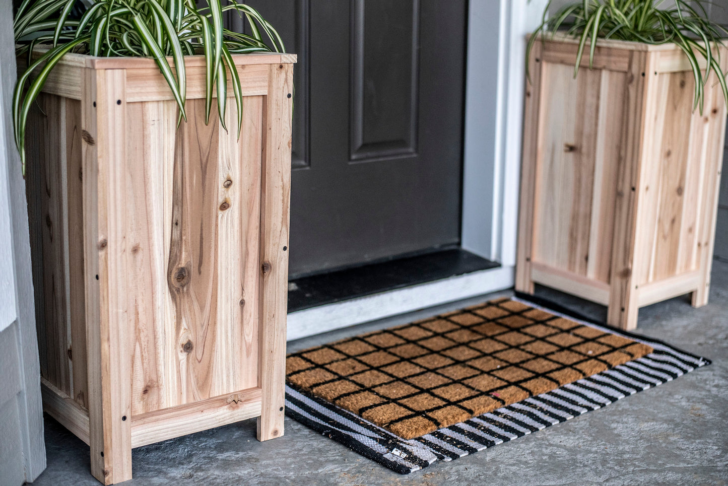 Tall cedar planter box - 27” tall, 14.5” x 14.5” wide